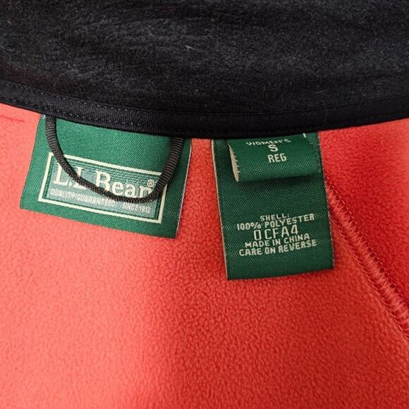 L.L. Bean Jacket Coral Polartec Weather Channel Pockets Women's Size Small - Picture 6 of 8